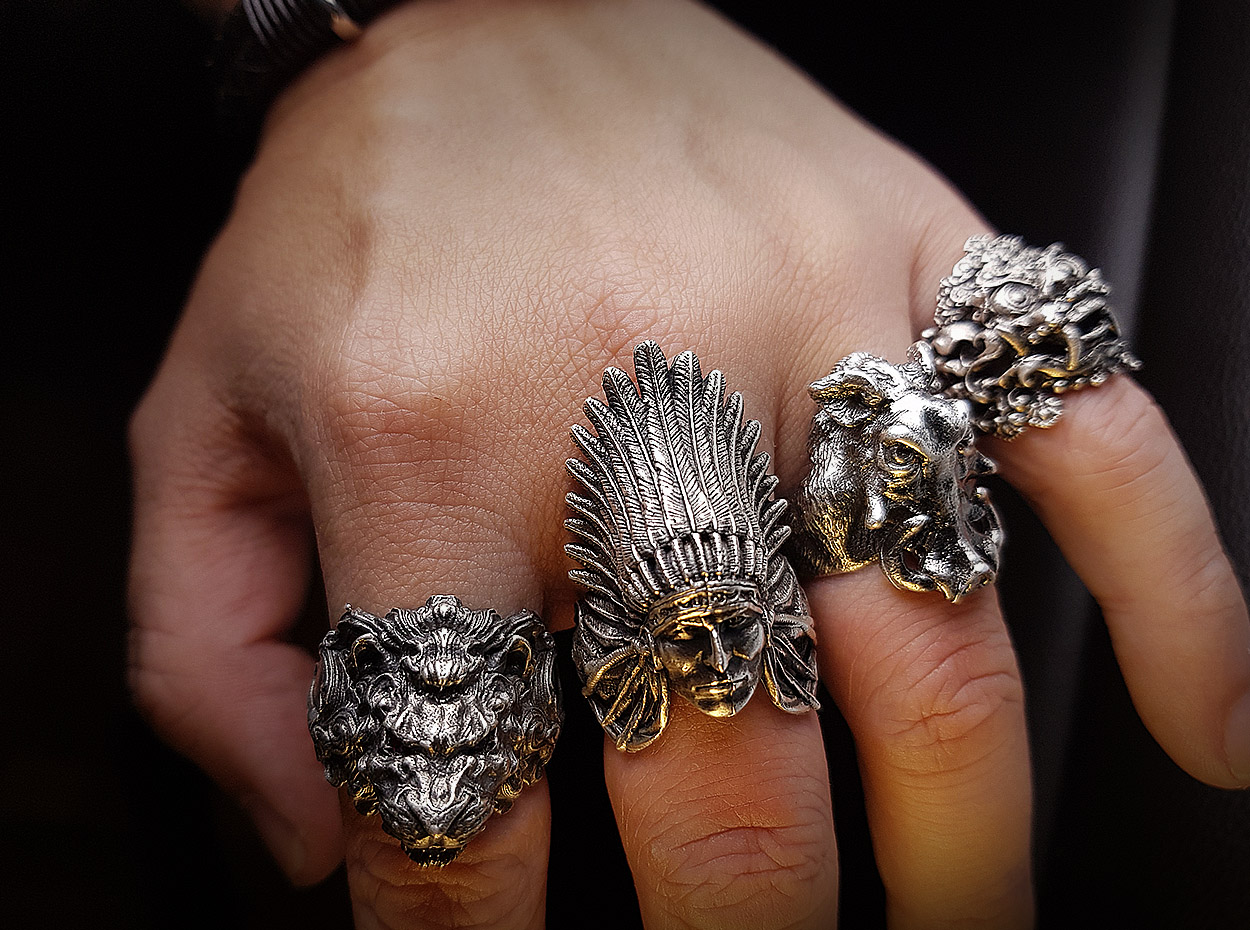 Jewelry - Balinese Barong Sterling Silver Lion Ring